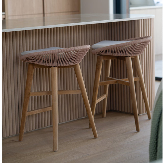 Taylor Backless Counter Stool – Indoor/Outdoor – Apricot – Image 2