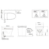 Lafeme NEOVANTA Cisternless Smart Toilet With Wireless Remote Gloss White