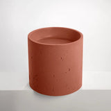 Sticks & Stone Concrete Textured Half Height Round Pedestal Basin