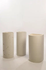 Sticks & Stone Concrete Polished Full Height Half Moon Pedestal Basin