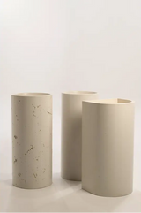 Sticks & Stone Concrete Textured Full Height Round Pedestal Basin