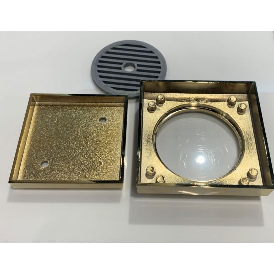 Insert Floor Waste Shower Grate Drain (90mm outlet) 115x115mm