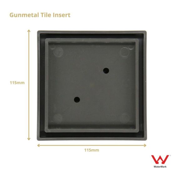 Insert Floor Waste Shower Grate Drain (90mm outlet) 115x115mm