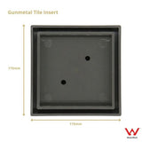 Insert Floor Waste Shower Grate Drain (90mm outlet) 115x115mm