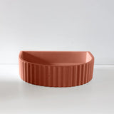 Sticks & Stone Concrete Ribbed Half Moon Basin