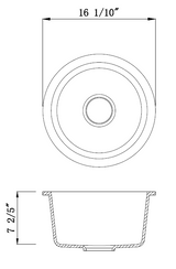 Cora Round Granite Sink (Matte Black)