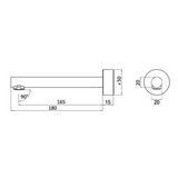 ROUL Bath Spout - Matte Black