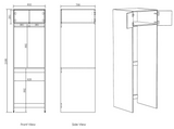Byron Black Oak Cabinet Laundry Set 1715x600x2100 (Style C)