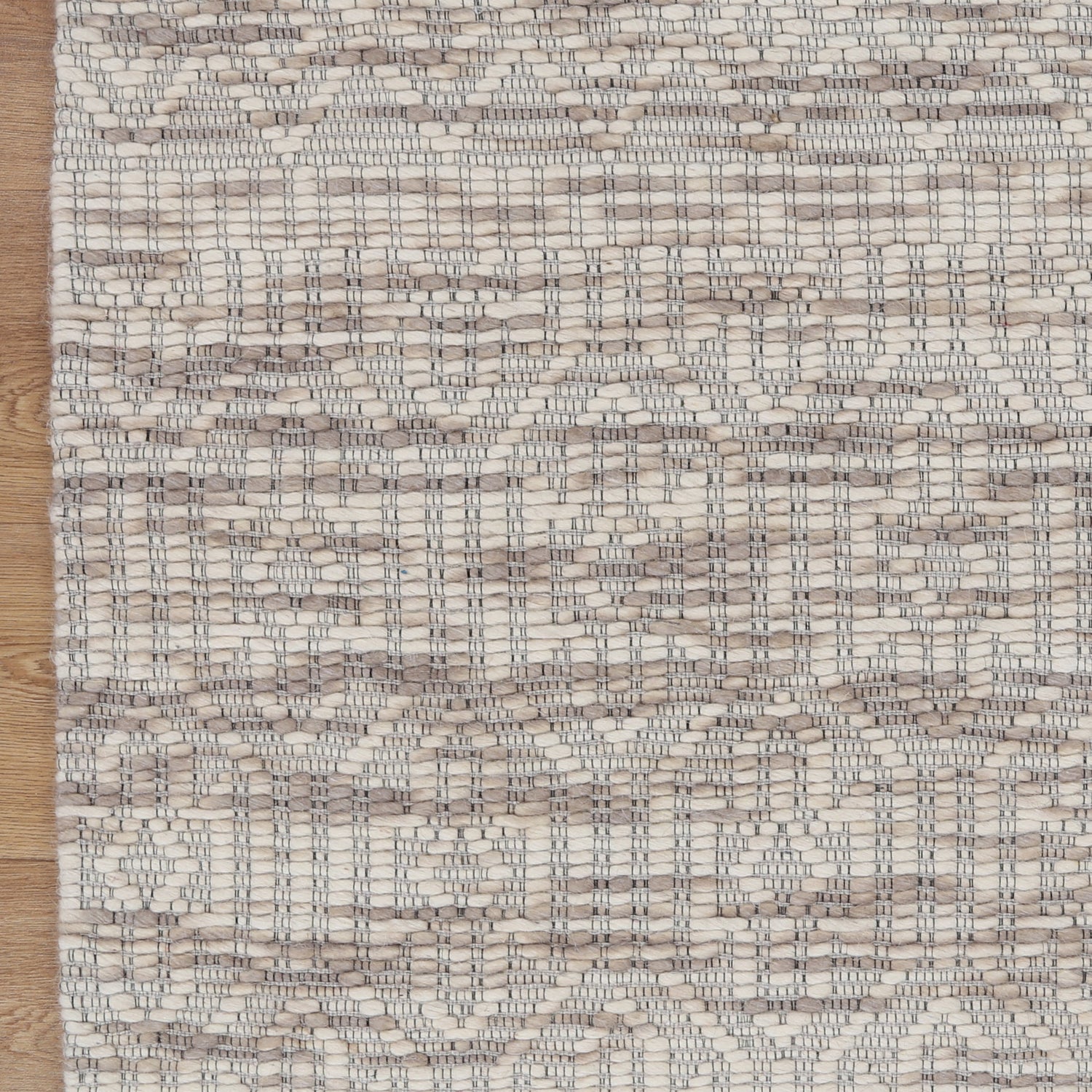Copacabana Geometric Beige Wool Rug