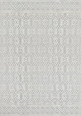 Copacabana Geometric Light Grey Wool Rug