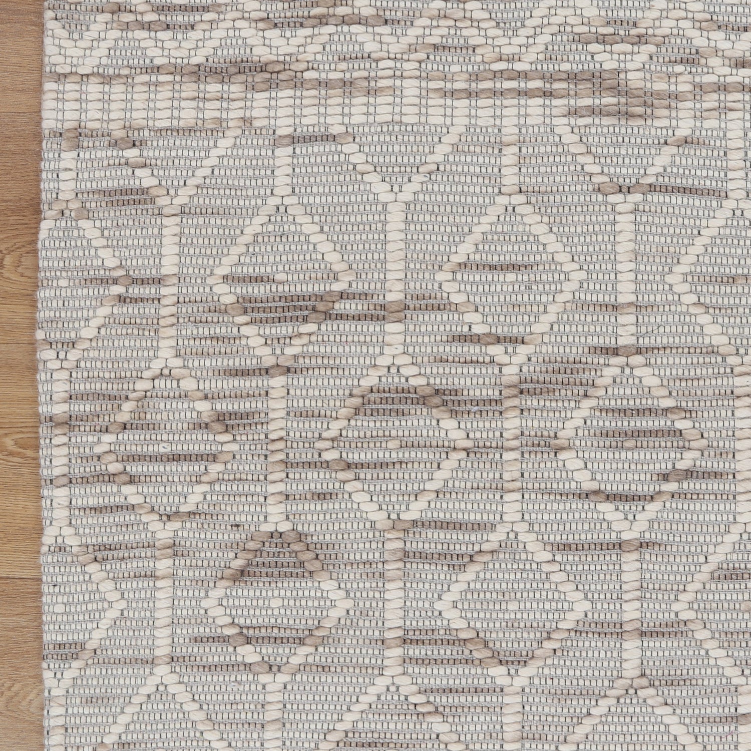 Copacabana Lattice Beige Wool Rug