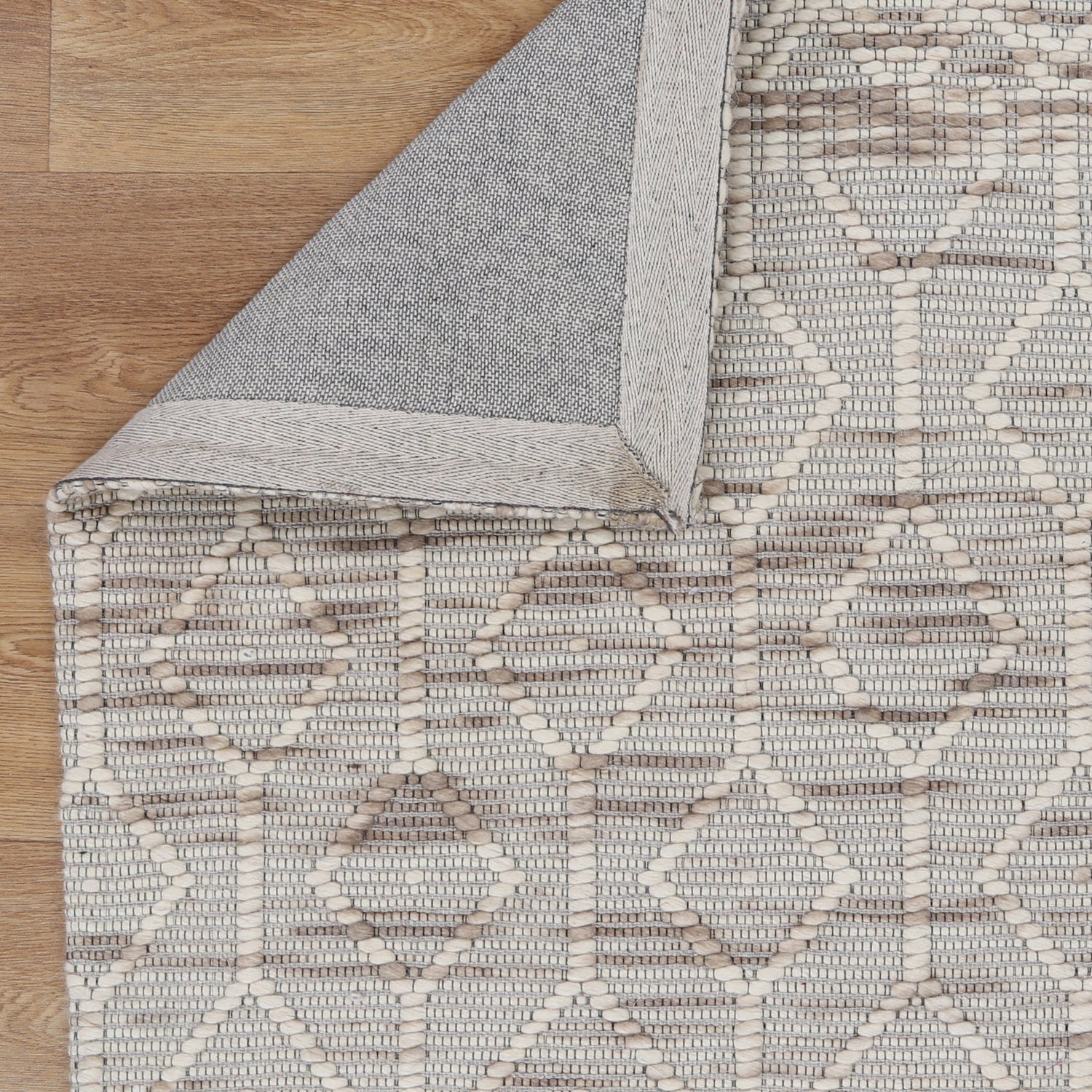 Copacabana Lattice Beige Wool Rug