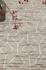 Copacabana Lattice Beige Wool Rug
