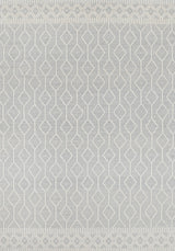 Copacabana Lattice Light Grey Wool Rug