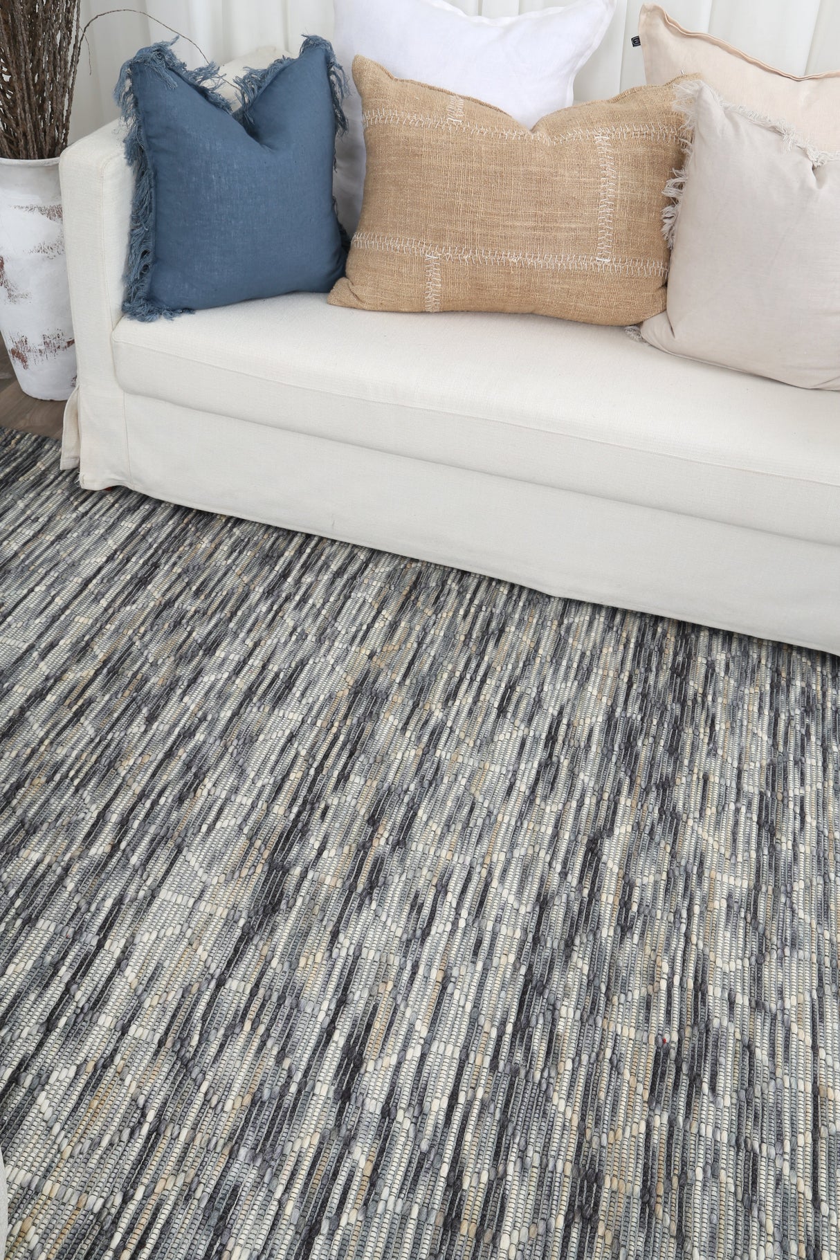 Copacabana  Lattice Stone Wool Rug