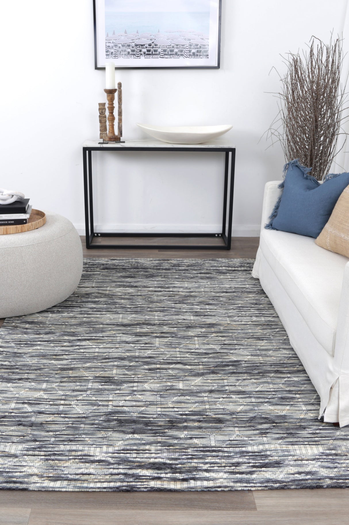 Copacabana  Lattice Stone Wool Rug