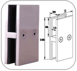 Glass Clamp - 180 ° Glass to Glass 50mm Wide