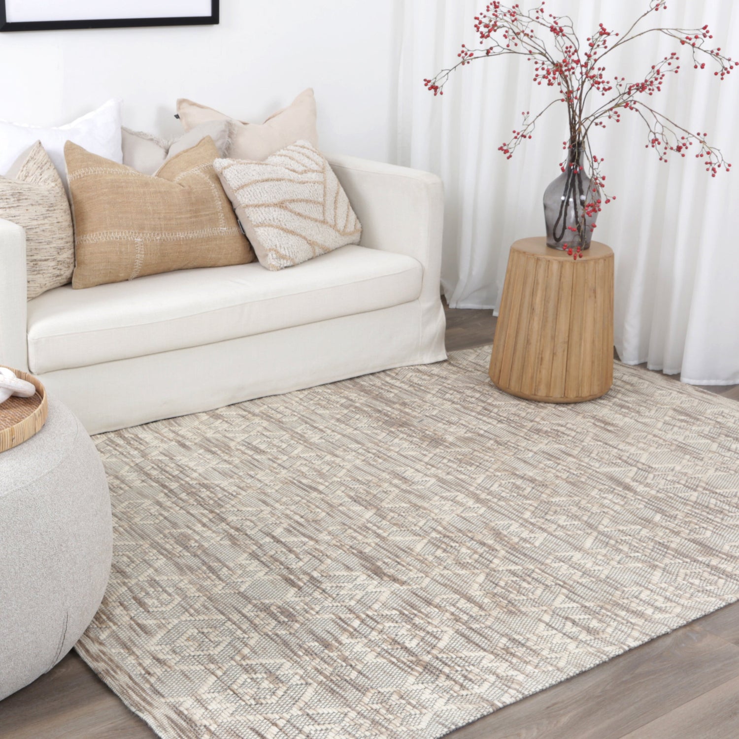 Copacabana Diamond Beige Wool Rug