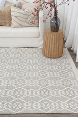Copacabana Diamond Grey Wool Rug