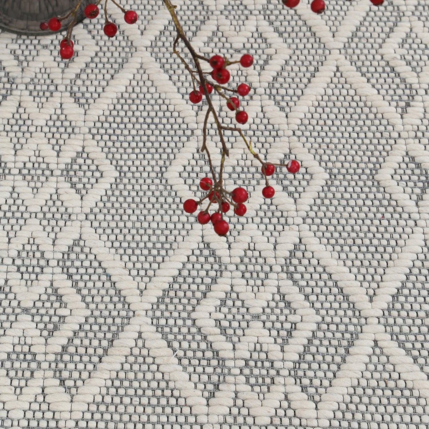 Copacabana Diamond Grey Wool Rug
