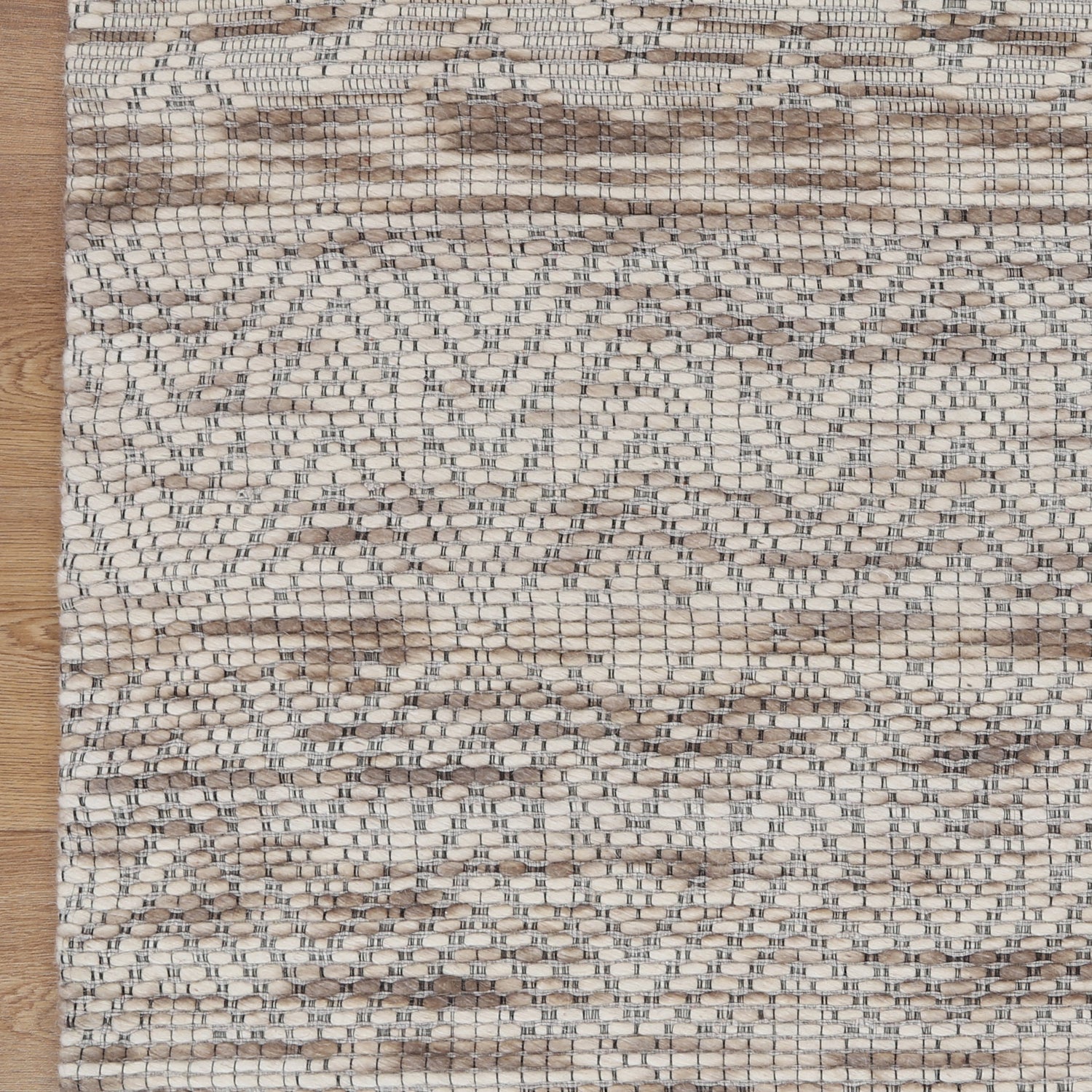 Copacabana  Chevron Beige Wool Rug
