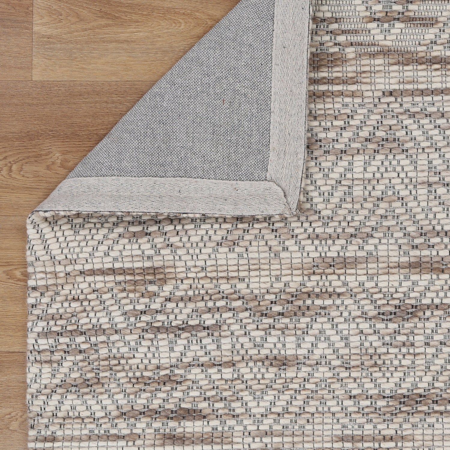 Copacabana  Chevron Beige Wool Rug