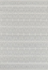 Copacabana Chevron Light Grey Wool Rug
