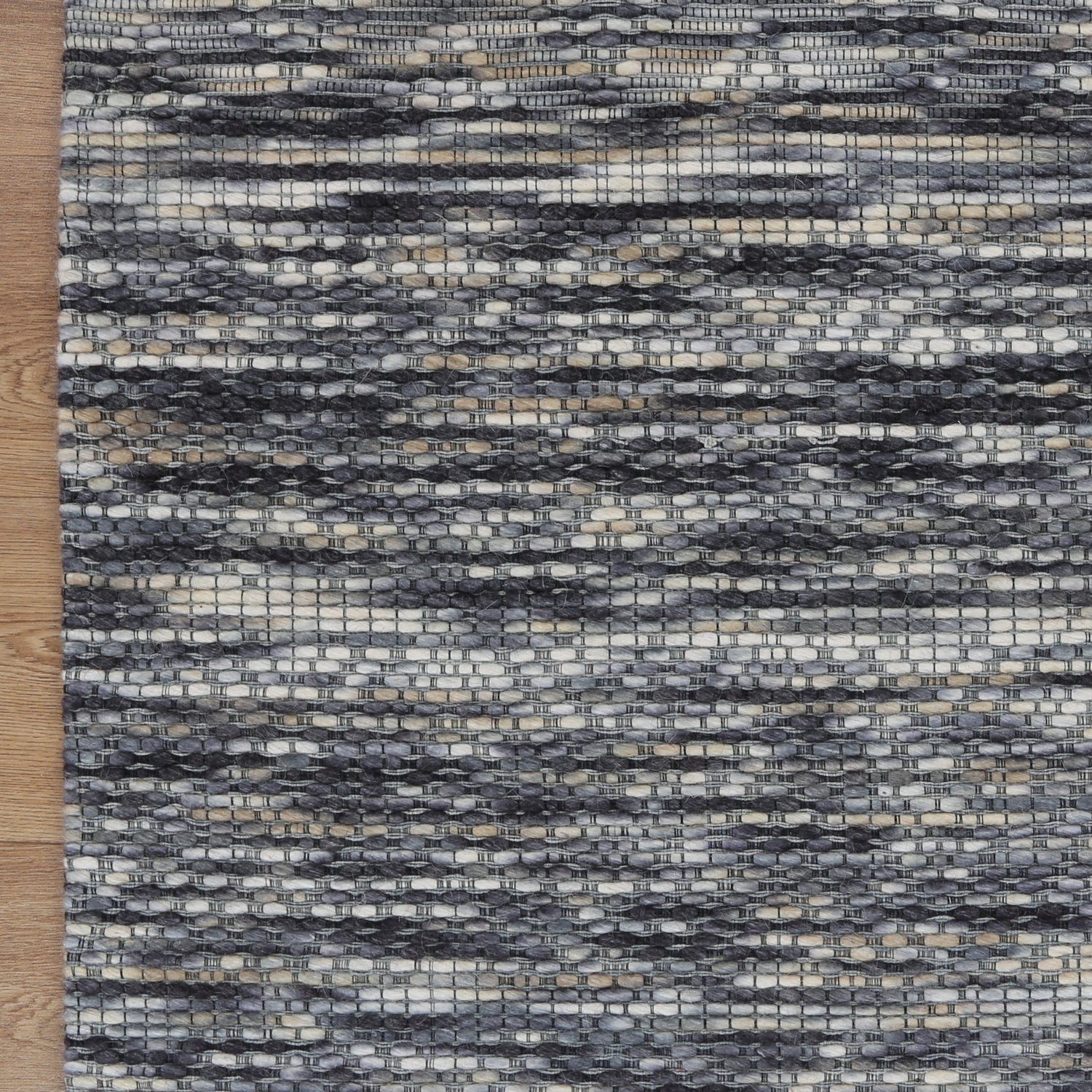 Copacabana Chevron Stone Wool Rug