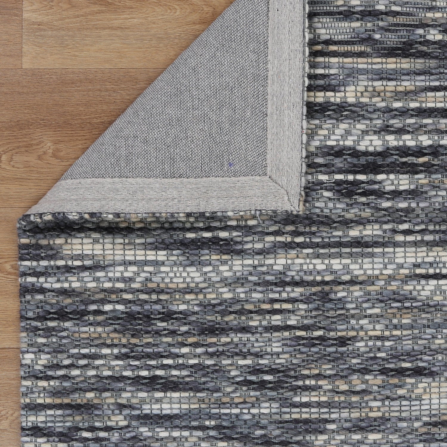 Copacabana Chevron Stone Wool Rug