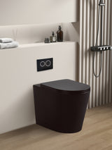 Avis Rimless Wall Faced Floor Matte Black Pan