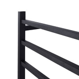 Square Electric Heated Towel Rack 6 Bars - Black
