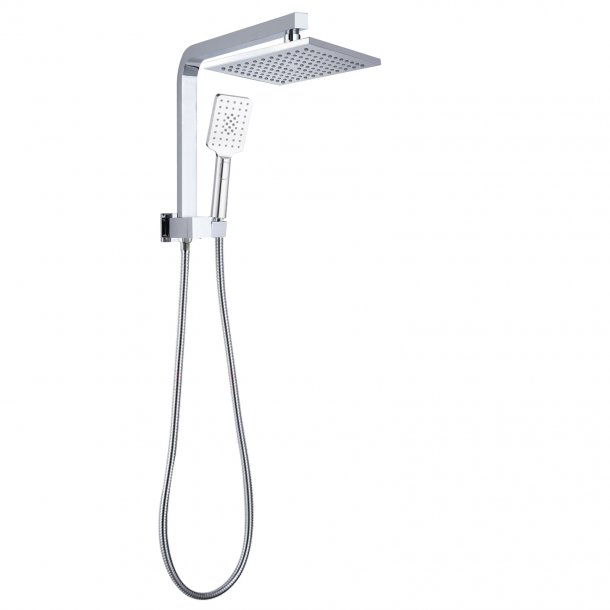 AQU 10" Square Shower Station Top Water Inlet - Chrome