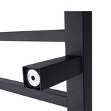 Square Electric Heated Towel Rack 6 Bars - Black