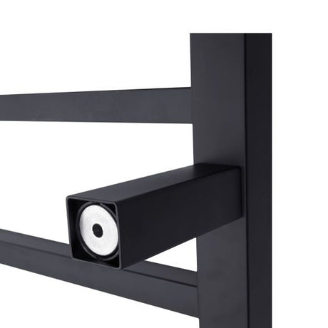 Square Electric Heated Towel Rack 6 Bars - Black