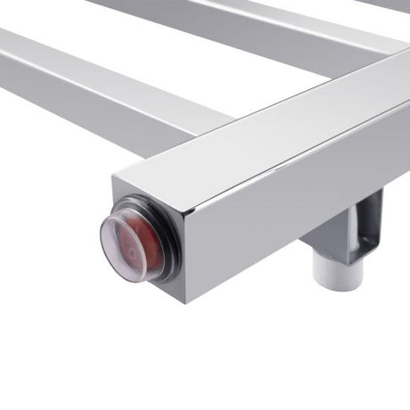 Square Electric Heated Towel Rack 6 Bars - Chrome