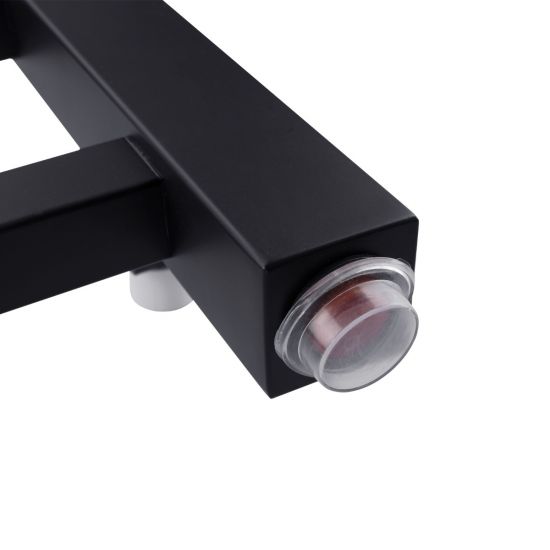 Square Electric Heated Towel Rack 6 Bars - Black