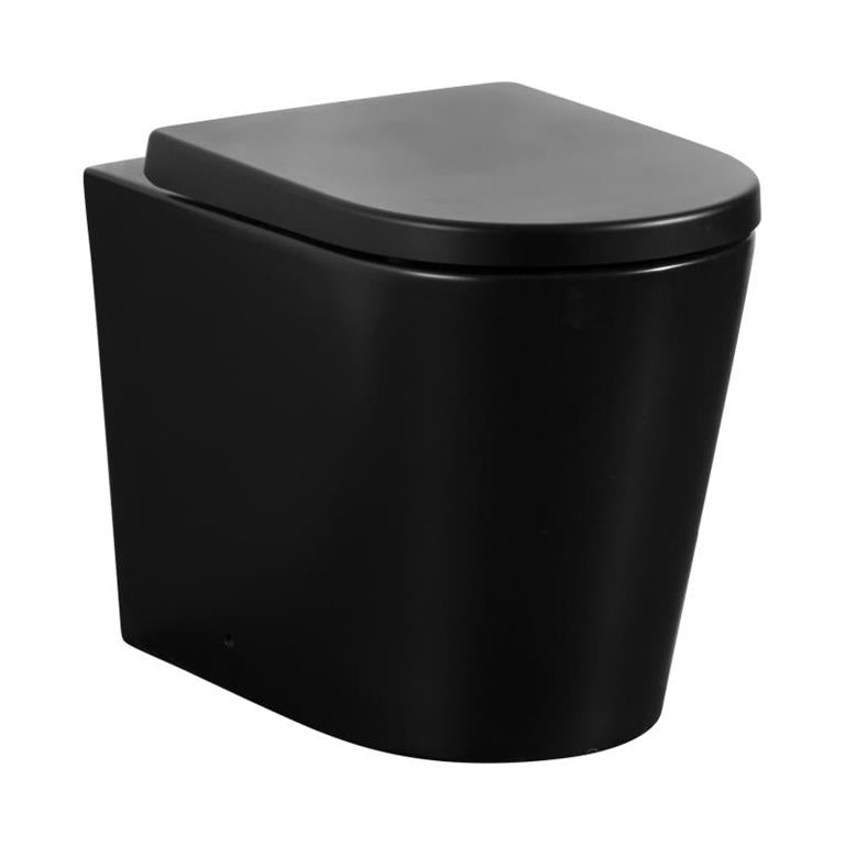 Avis Rimless Wall Faced Floor Matte Black Pan