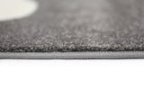 Piccolo Dark Grey and White Cloud Kids Rug