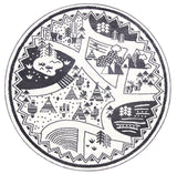 Piccolo Black and White Kids Camping Adventure Kids Rug