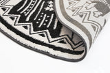 Piccolo Black and White Kids Camping Adventure Kids Rug