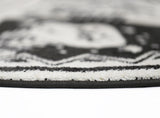 Piccolo Black and White Kids Camping Adventure Kids Rug