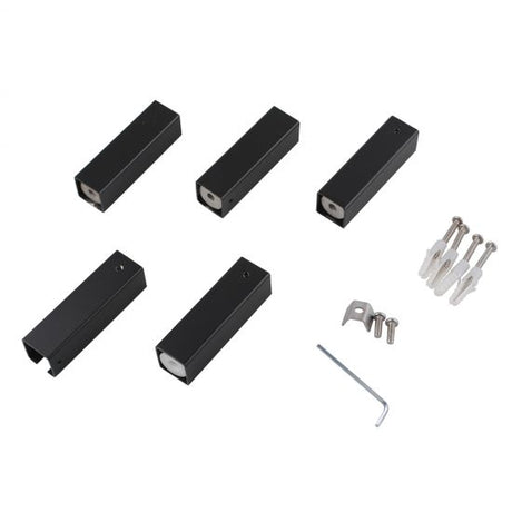 Square Electric Heated Towel Rack 4 Bars - Matte Black
