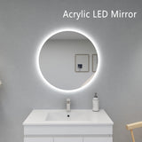 Poseidon Round LED Backlit Mirror With Acrylic Strip 600/700/800