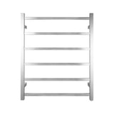 Square Electric Heated Towel Rack 6 Bars - Chrome