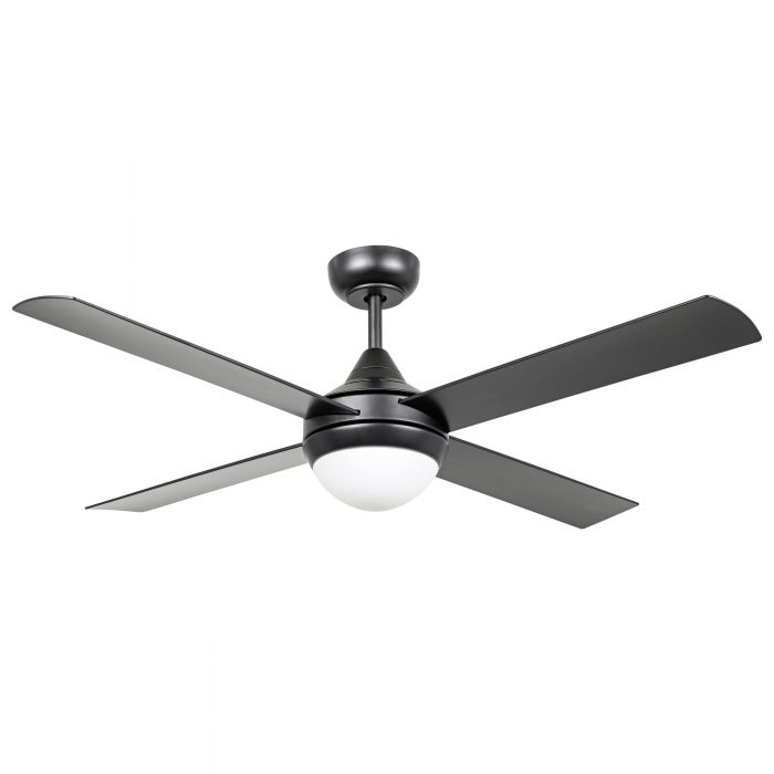 Ceiling Fan with Light STRADBROKE 902 Steel Black Matt