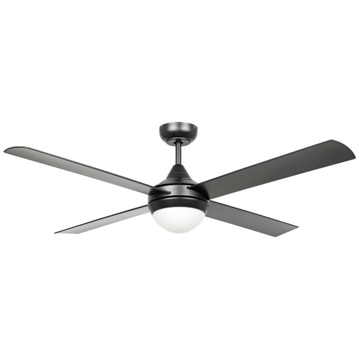 Ceiling Fan with Light STRADBROKE 202 Steel Black Matt
