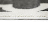 Piccolo Grey and White Lattice Pattern Kids Rug