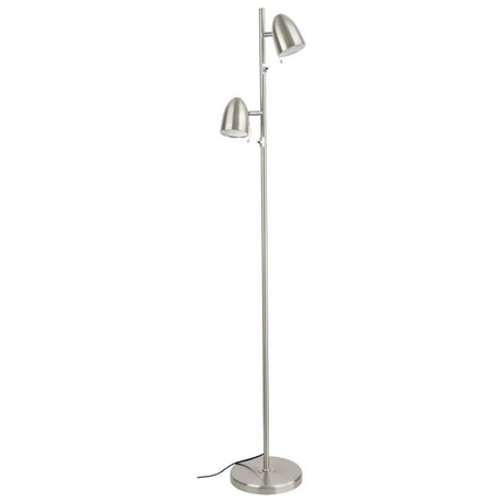  Floor Light Lara Steel Satin Nickel