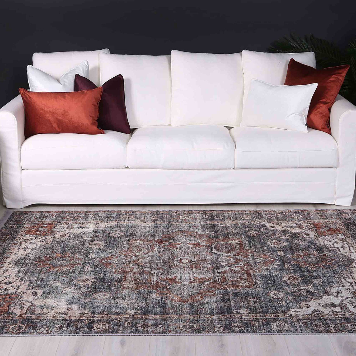 Crowne Waterproof Blue Oriental Rug