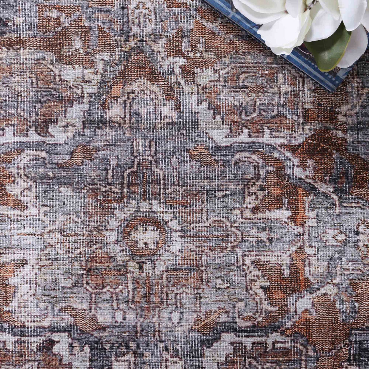 Crowne Waterproof Blue Oriental Rug